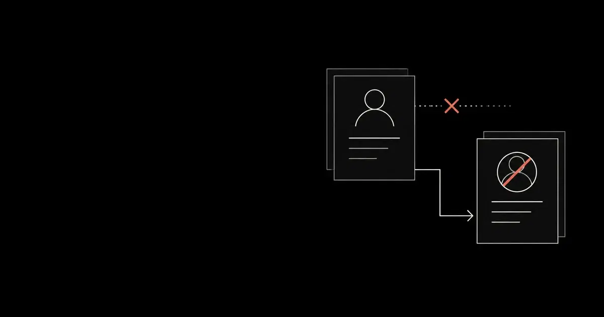 Separate customer profile records with a missing event reconciled against the current restriction record
