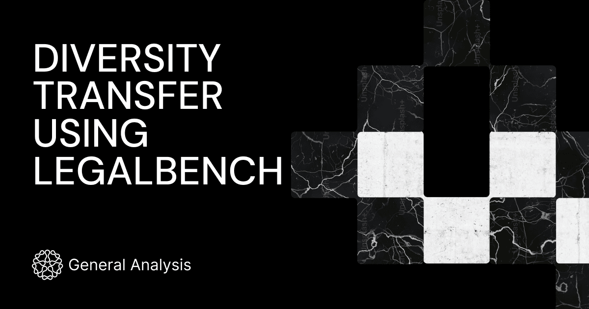 We utilized LegalBench as a diversity source to enhance the diversity of our generation of red teaming questions. We show that diversity transfer from a domain-specific knowledge base is a simple and practical way to build a solid red teaming benchmark.
