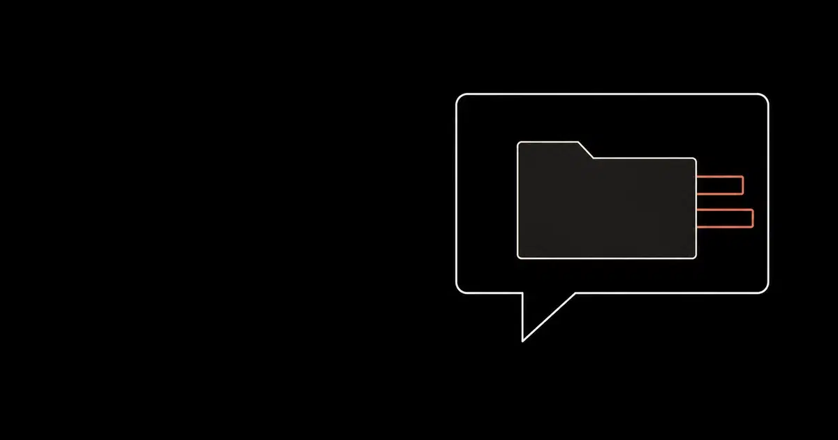 A conversation outline receiving a folder with its existing access tabs still attached