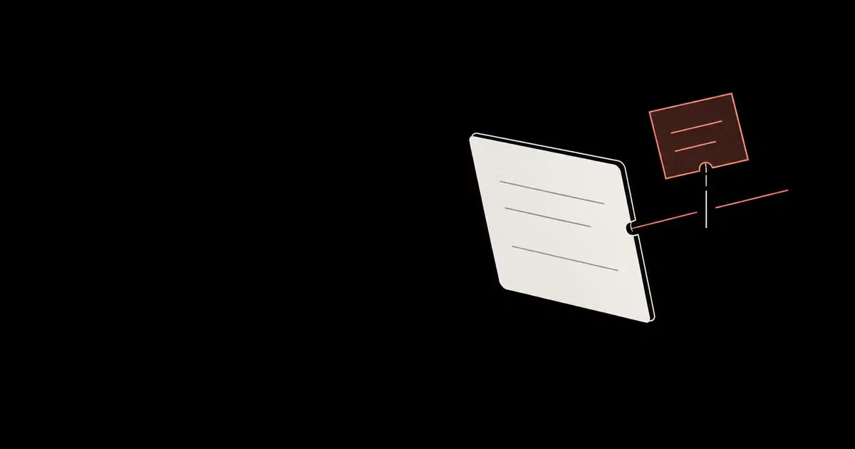 A message sheet and a separate approval receipt aligned across an interrupted action path