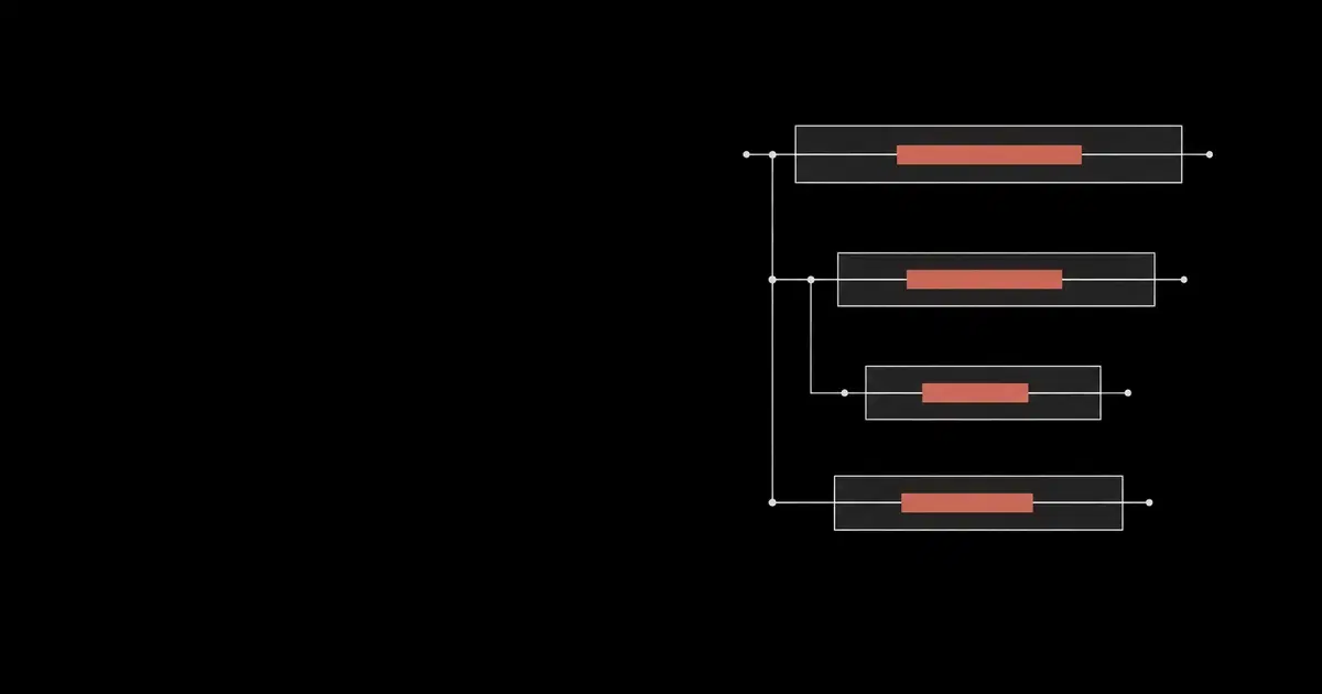 A session trace retains its connections while coral bands screen the content inside its spans