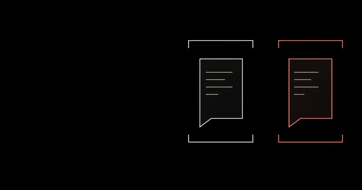 Two conversation records separated into independent retention boundaries on a black field